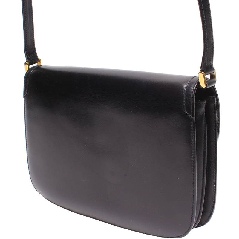 

Gucci Black Leather Flap Shoulder Bag
