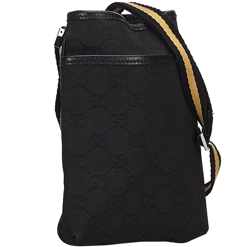 

Gucci Black GG Canvas Crossbody Bag