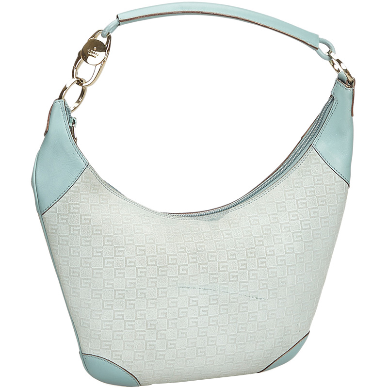 

Gucci White/Blue GG Canvas Shoulder Bag