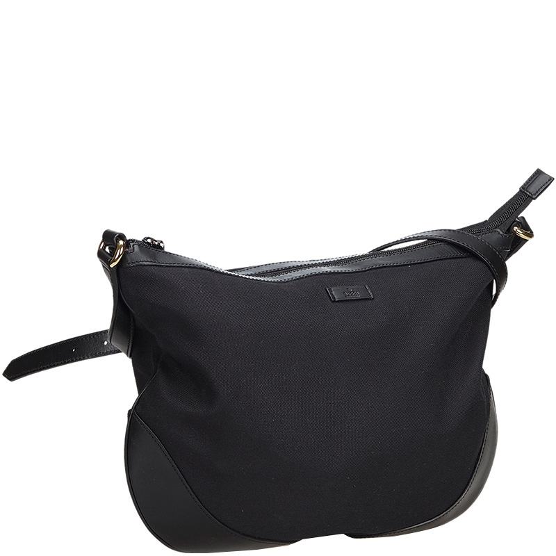 

Gucci Black GG Canvas Shoulder Bag
