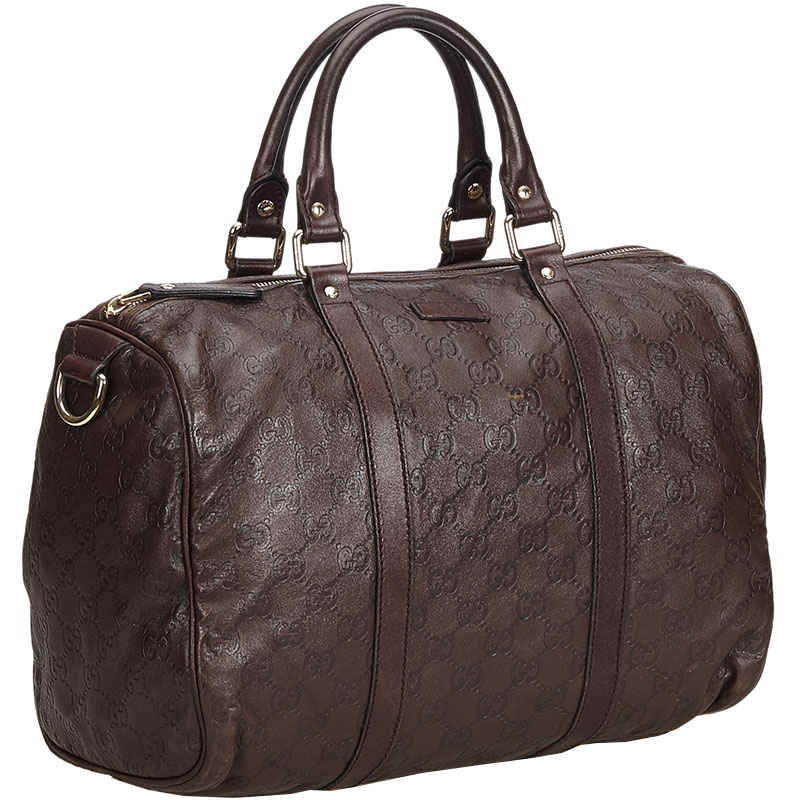 

Gucci Dark Brown Guccissima Leather Joy Boston Bag