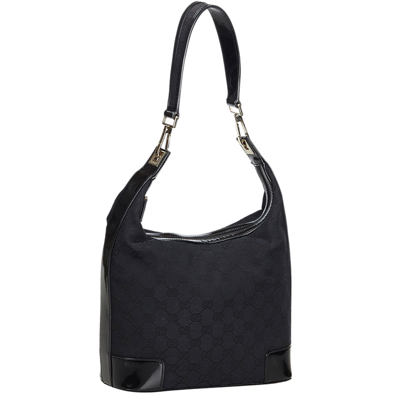 

Gucci Black GG Jacquard Canvas Shoulder Bag