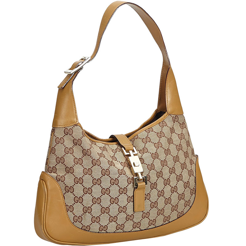 

Gucci Brown Guccissima Canvas Jackie Shoulder Bag