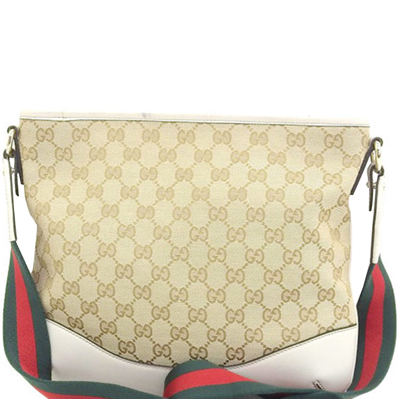 

Gucci Beige GG Canvas and Leather Shoulder Bag