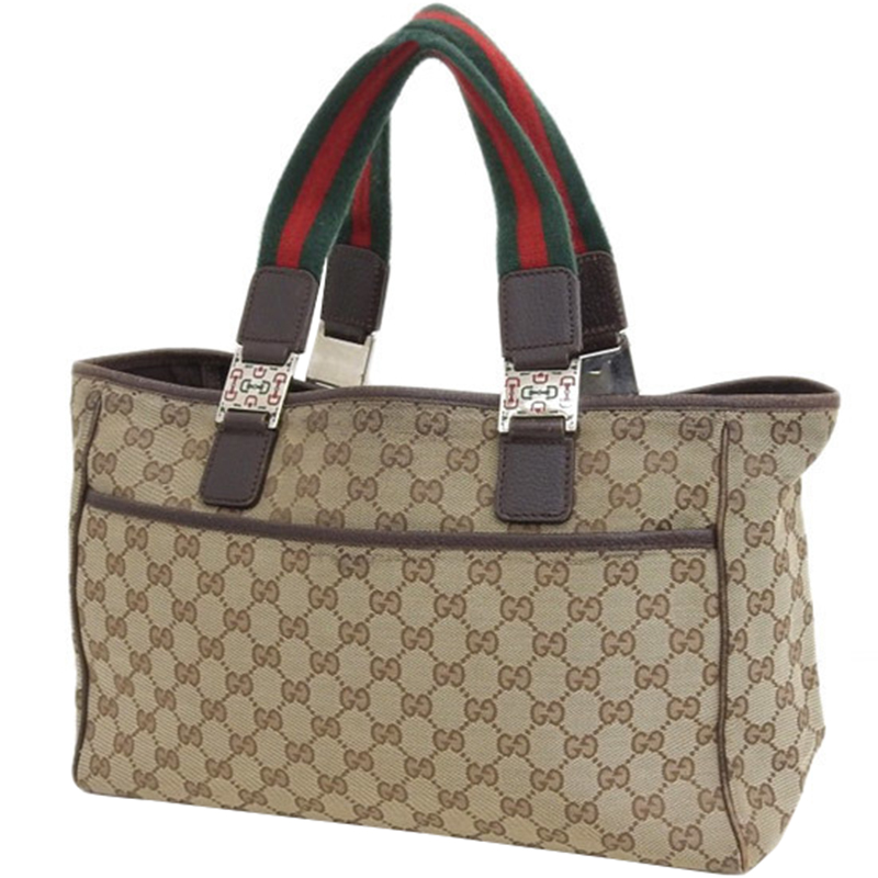 

Gucci Brown GG Canvas and Leather Tote Bag