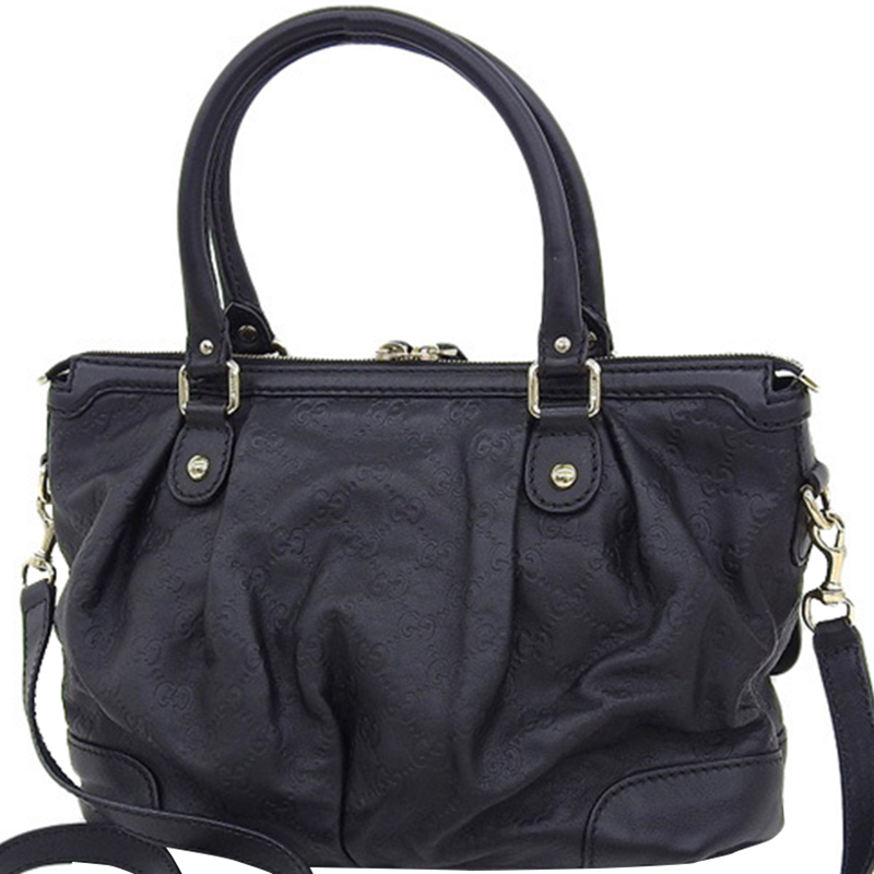 

Gucci Black Guccissima Leather Medium Sukey Tote