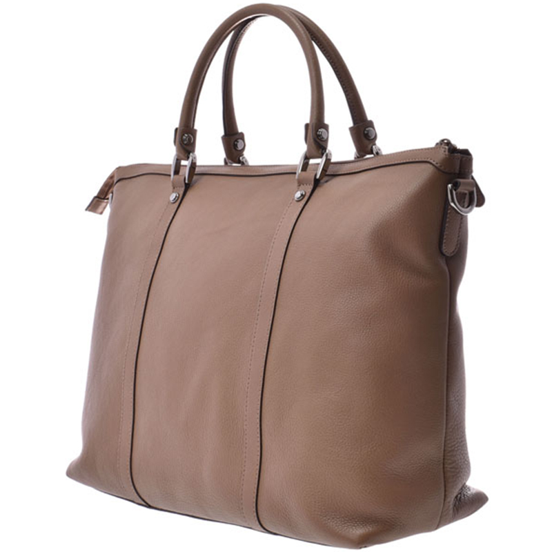

Gucci Brown Calfskin Leather Tote Bag