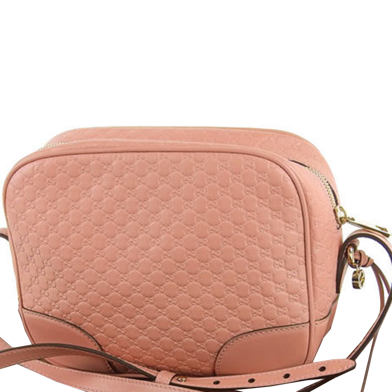 

Gucci Pink Leather Guccisima Micro Crossbody Bag