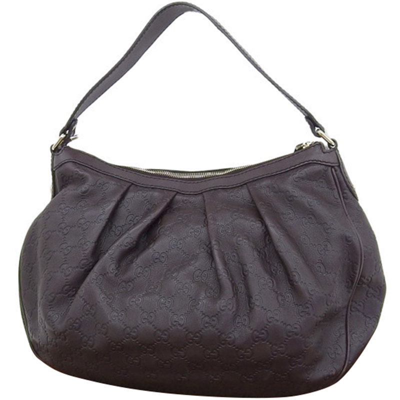 

Gucci Dark Brown Guccissima Leather Sukey Shoulder Bag
