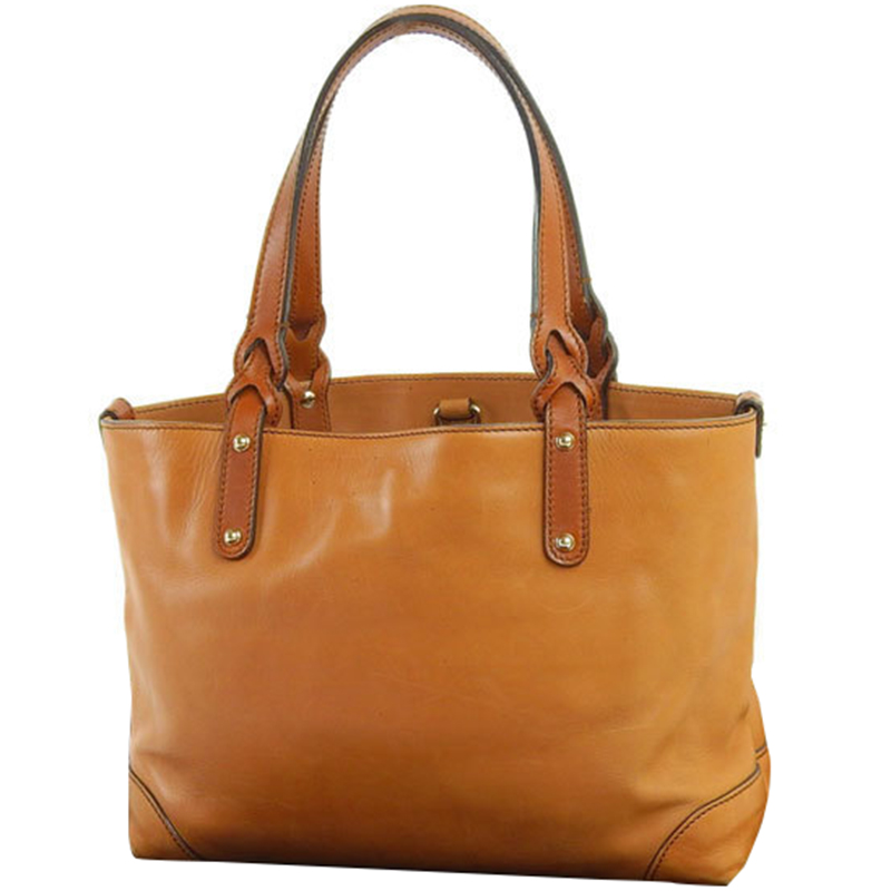 

Gucci Beige/Brown Leather Tote Bag