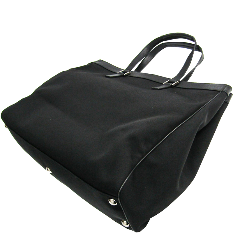 

Gucci Black Canvas And Leather Tote Bag