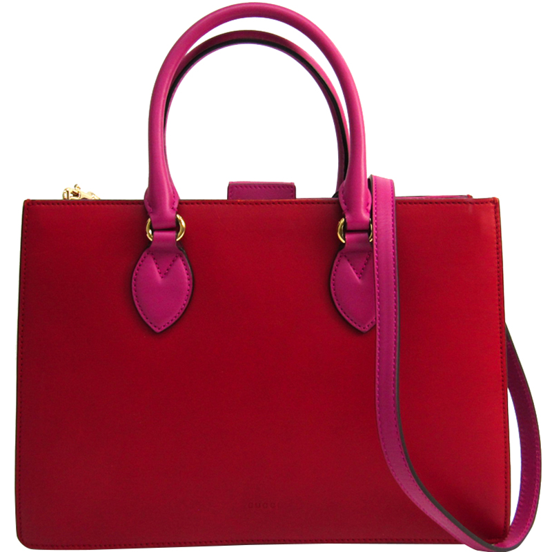 Gucci Pink/Red Leather Top Handle Bag Gucci | TLC