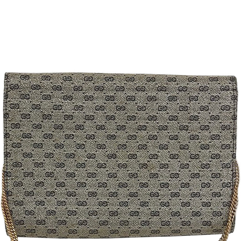 

Gucci Gray/Black GG Canvas Clutch Bag