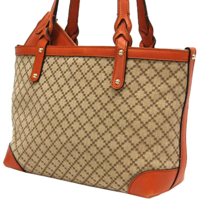 

Gucci Light Brown Diamante Canvas Tote Bag, Beige