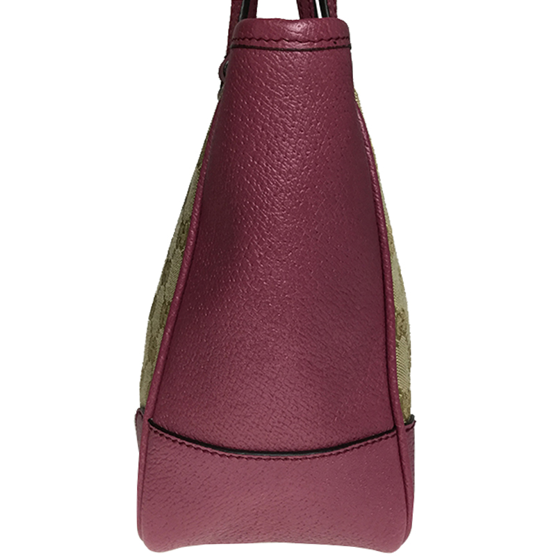 

Gucci Pink Purple GG Canvas Leather Shoulder Bag, Multicolor