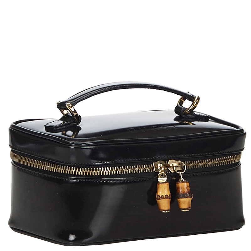 

Gucci Black Patent Leather Vanity Bag
