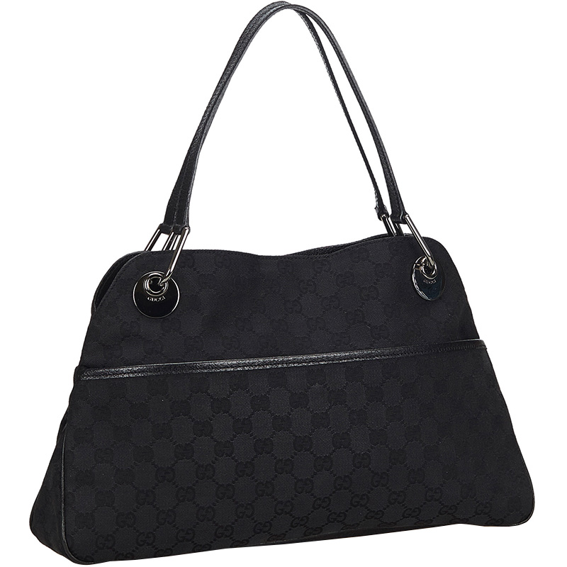 

Gucci Black GG Canvas Eclipse Handbag