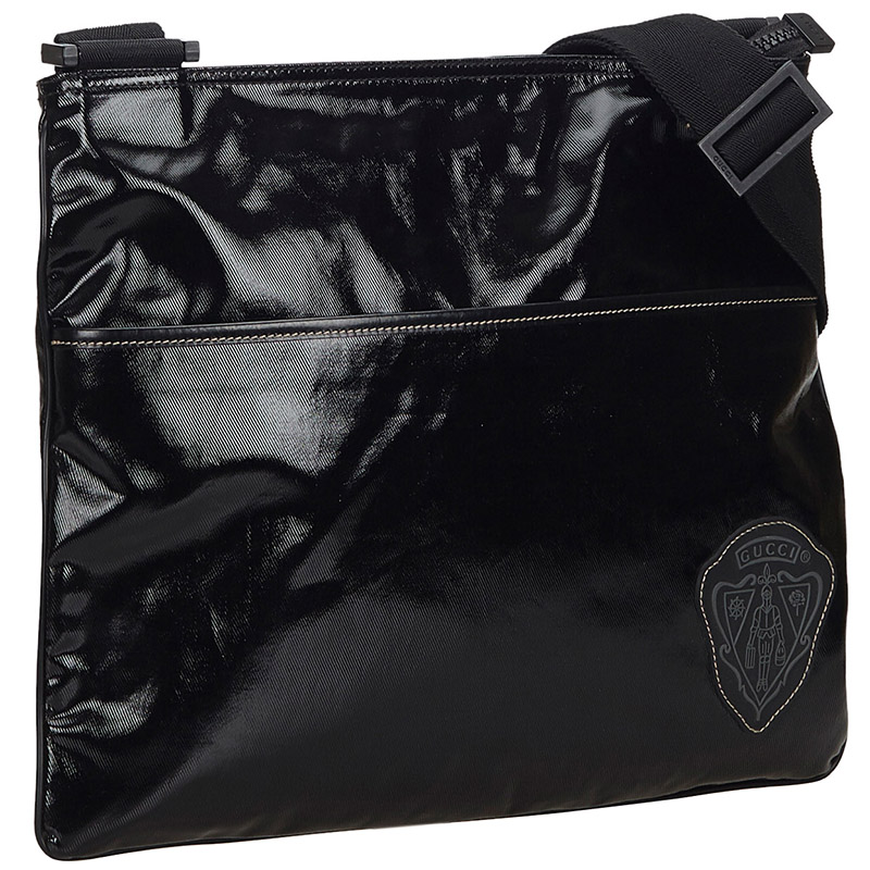 

Gucci Black Coated Canvas Crossbody Bag