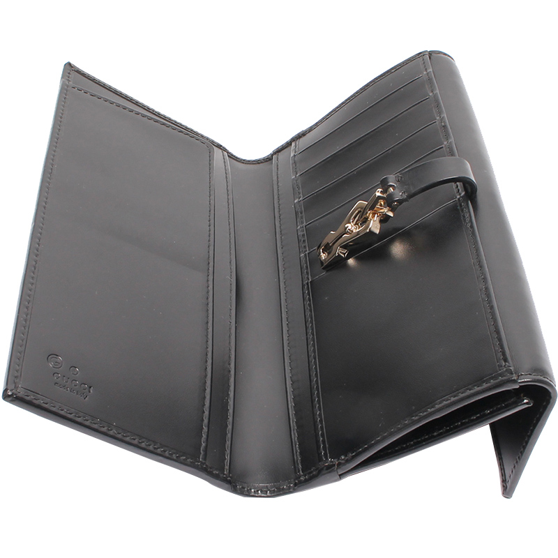 

Gucci Black GG Supreme Canvas and Leather Wallet