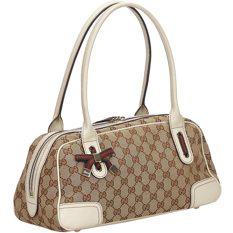 

Gucci Brown/Beige GG Canvas Web Princy Bag