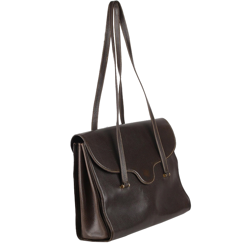 

Gucci Brown Vintage Flap Shoulder Bag