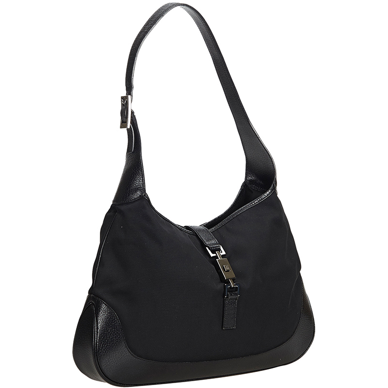

Gucci Black Canvas Jackie Shoulder Bag