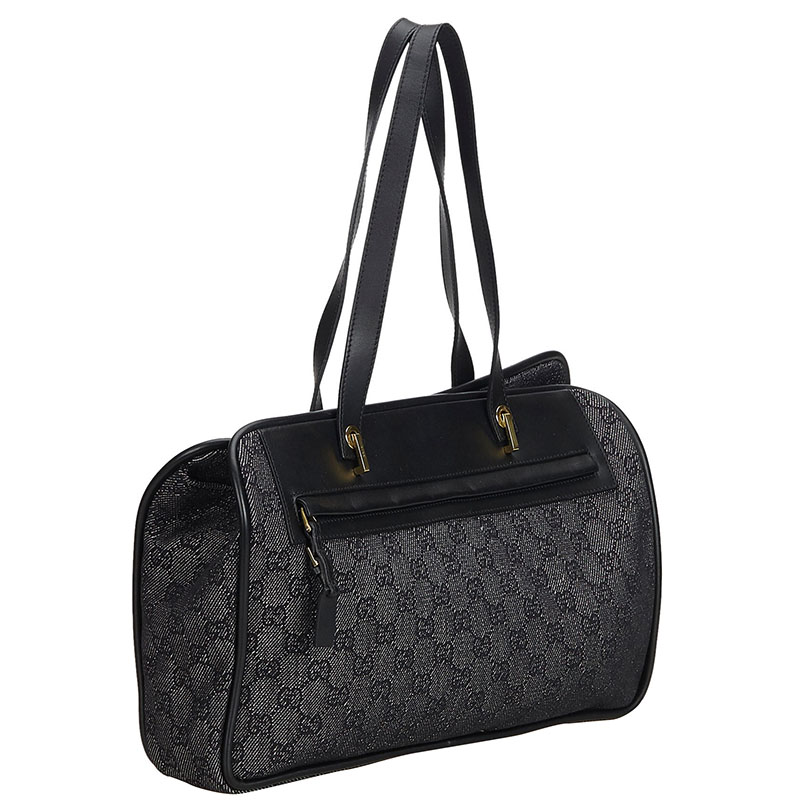 

Gucci Black GG Jacquard Shoulder Bag