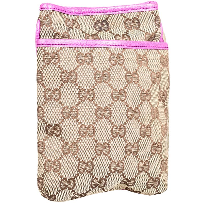 

Gucci Brown/Pink GG Canvas Crossbody Bag