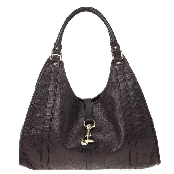 مملوكة مسبقًا Gucci Brown Guccissima Bardot Bag