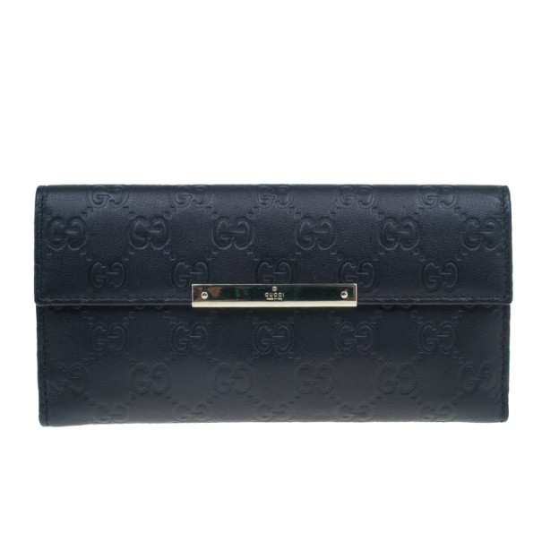 guccissima continental wallet