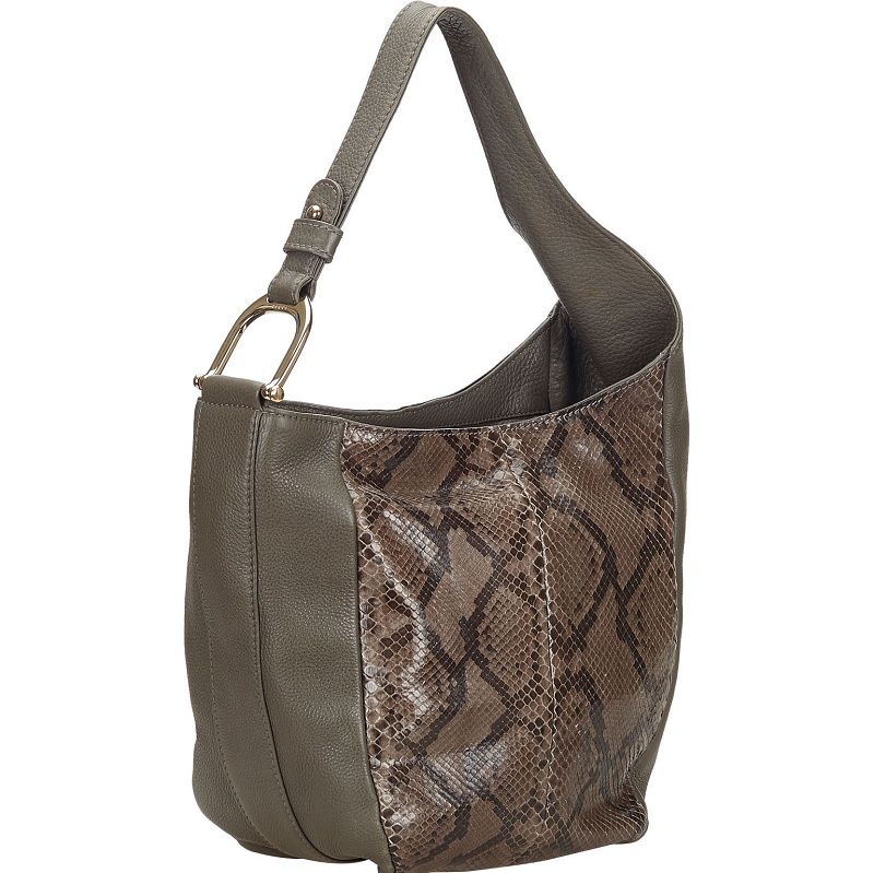 

Gucci Gray/Brown Python And Leather Greenwich Hobo Bag, Grey