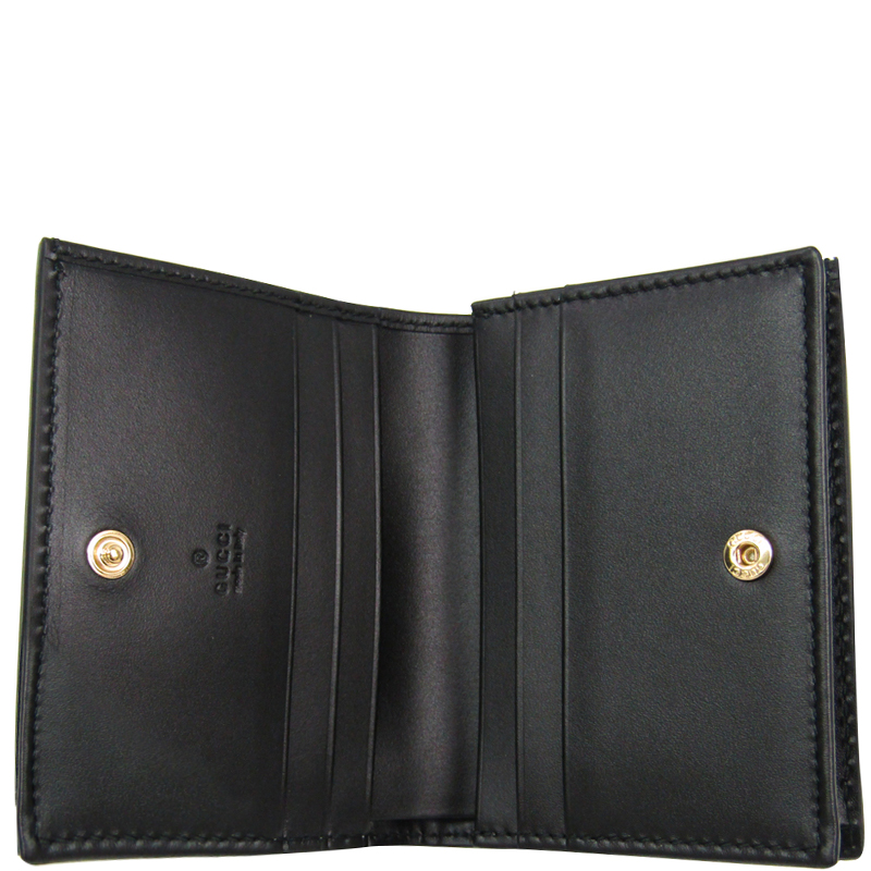 

Gucci Black Guccissima Leather Card Case