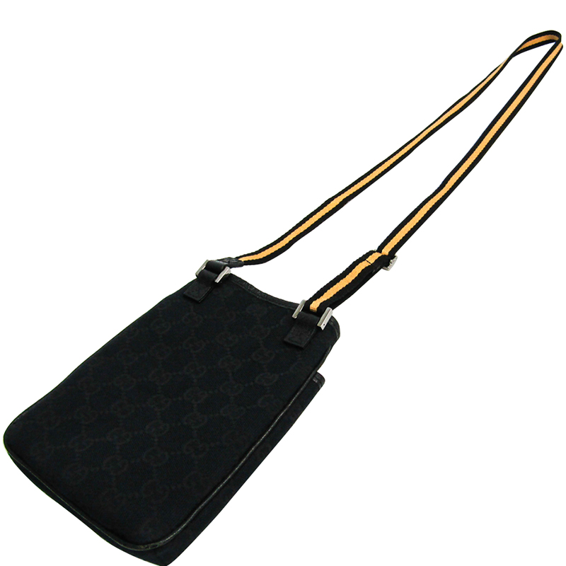 

Gucci Black GG Canvas Pochette Bag