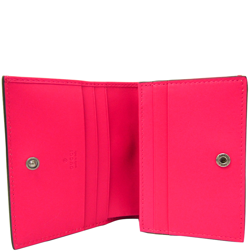 

Gucci Pink Leather GUCCY Logo Card Case