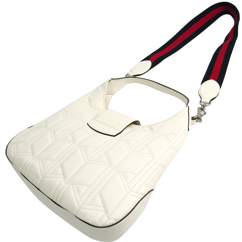 

Gucci White Leather Dionysus Hobo Bag