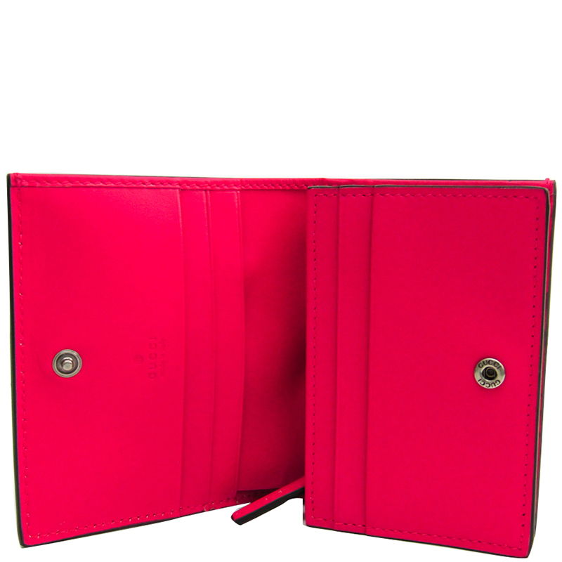 

Gucci Pink Leather GUCCY Logo Card Case