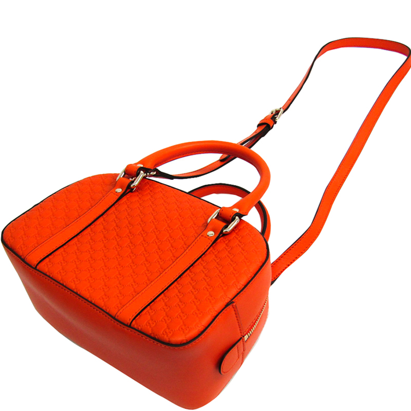 

Gucci Orange Leather MicroGuccissima Shoulder Bag