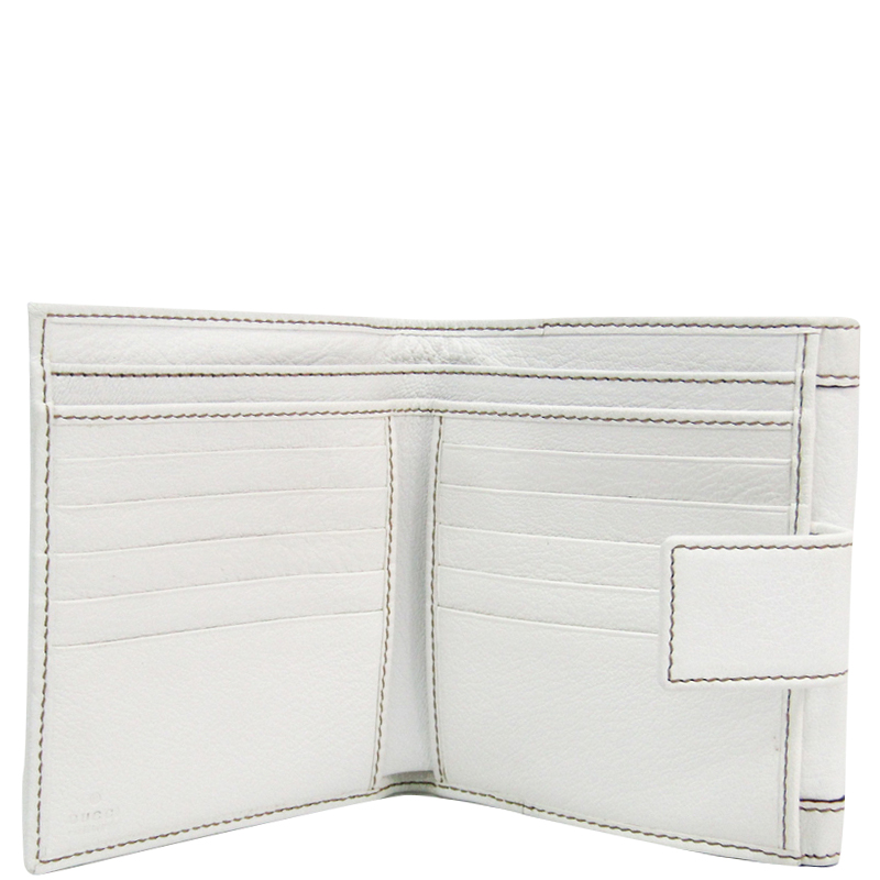 

Gucci White Calfksin Leather Wallet