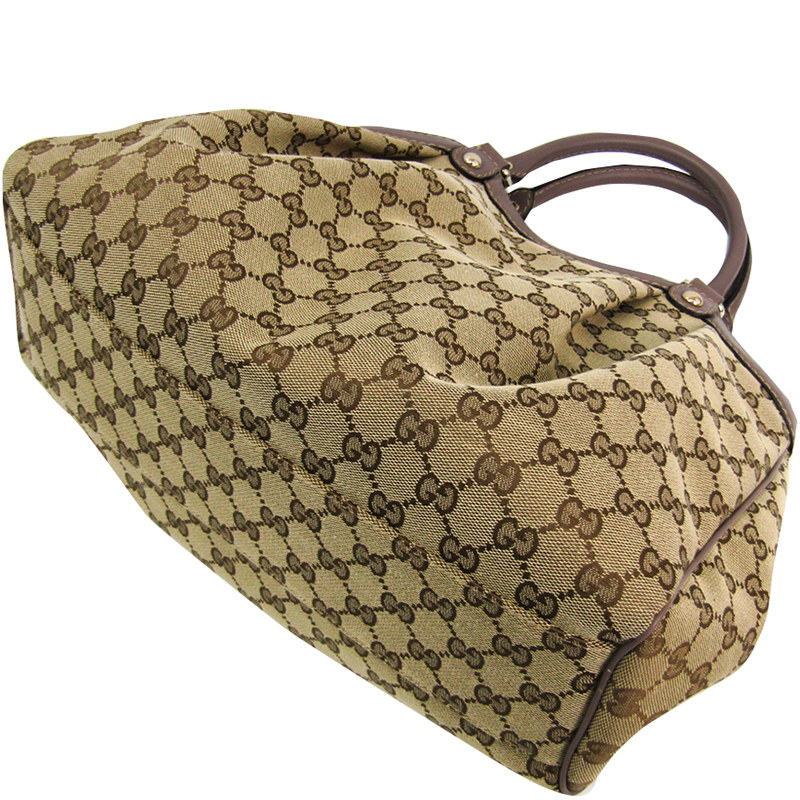

Gucci Beige GG Canvas Sukey Tote