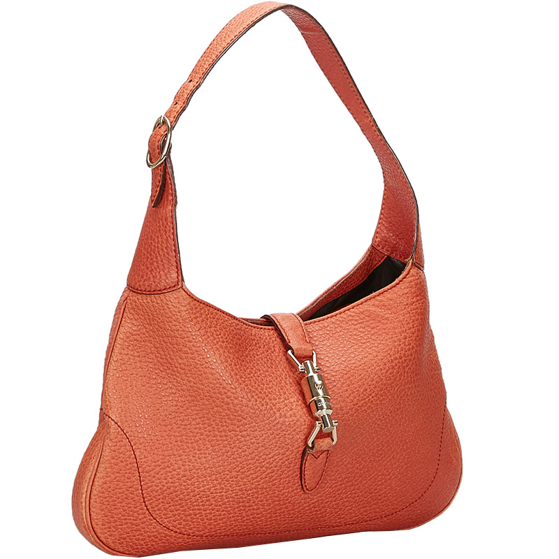 

Gucci Orange Leather New Jackie Hobo Bag