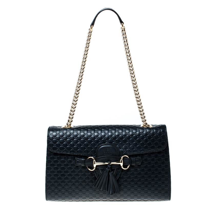 gucci microguccissima medium emily chain shoulder bag