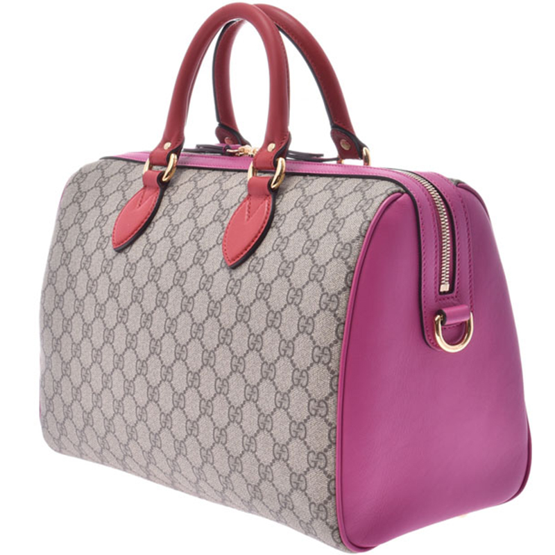 

Gucci Purple/Brown GG Canvas Boston Bag, Multicolor
