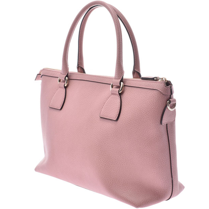 

Gucci Pink Leather Tote Bag