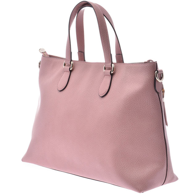 

Gucci Pink Leather Tote Bag