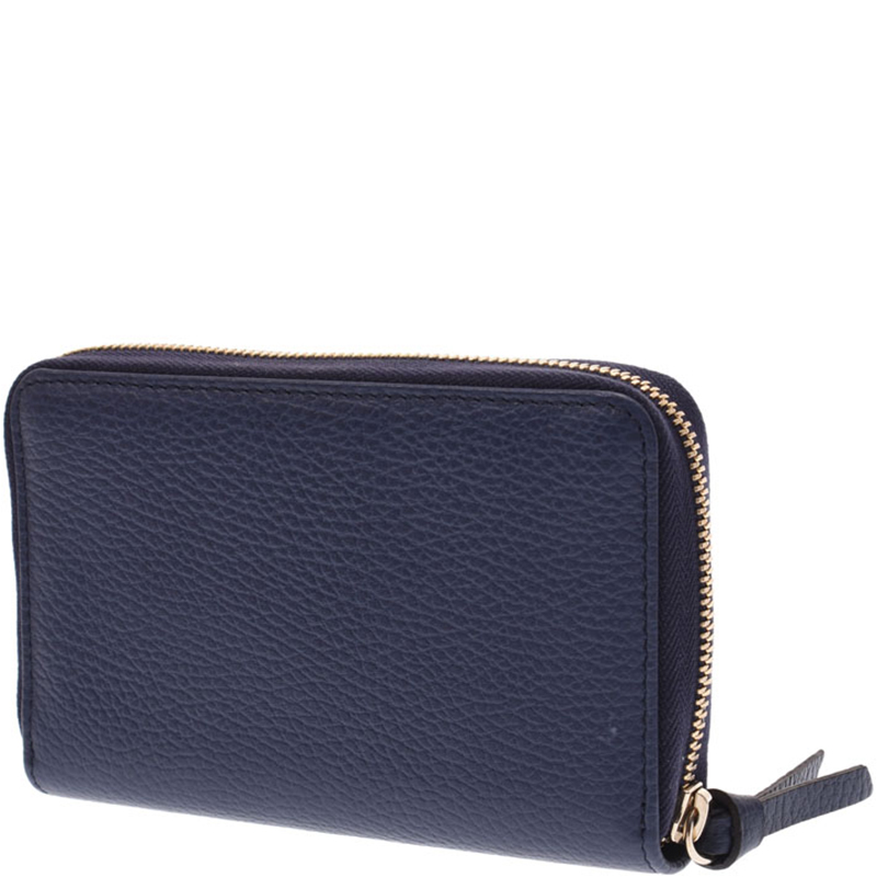 

Gucci Blue Leather Zip Around Wallet