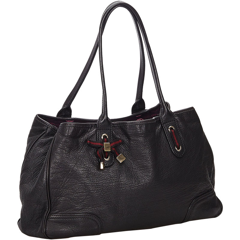 

Gucci Black Guccissima Princy Tote Bag
