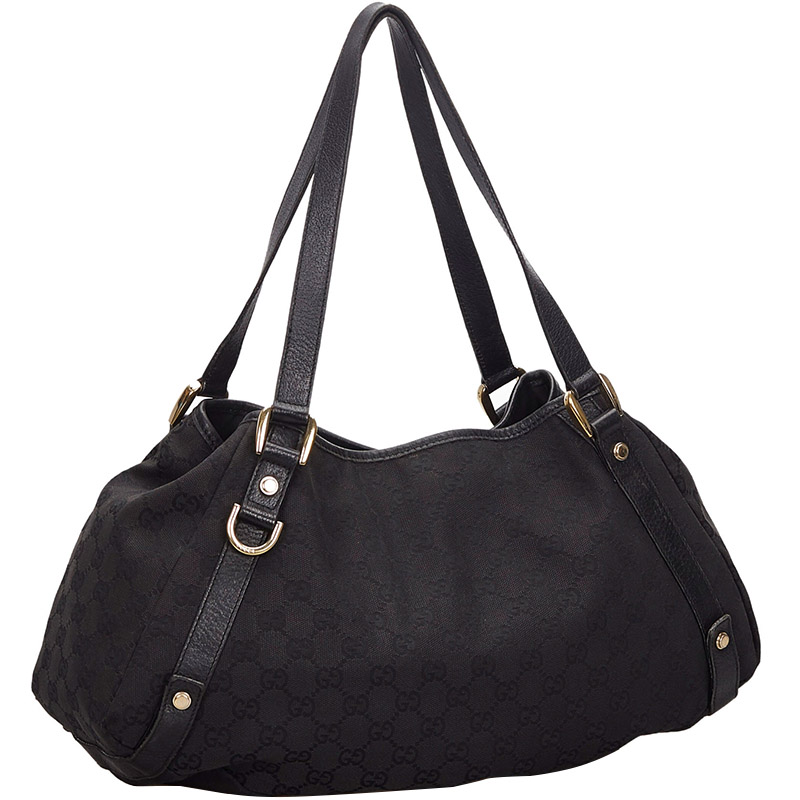 

Gucci Black GG Canvas Pelham Tote Bag