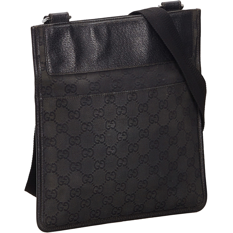 

Gucci Black GG Canvas Crossbody Bag