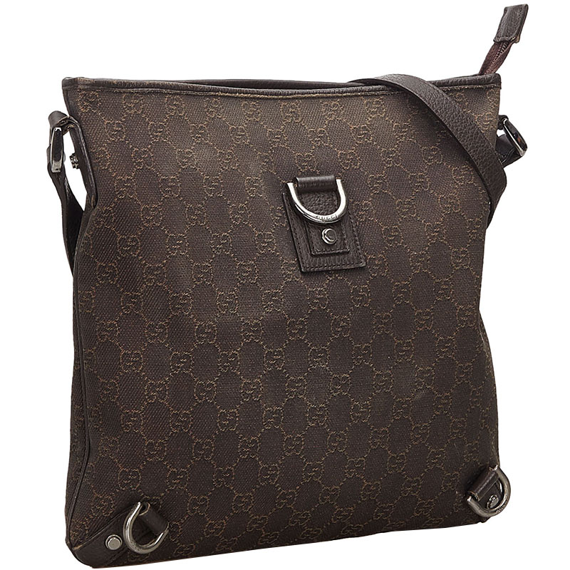 

Gucci Brown GG Canvas Abbey D-Ring Crossbody Bag