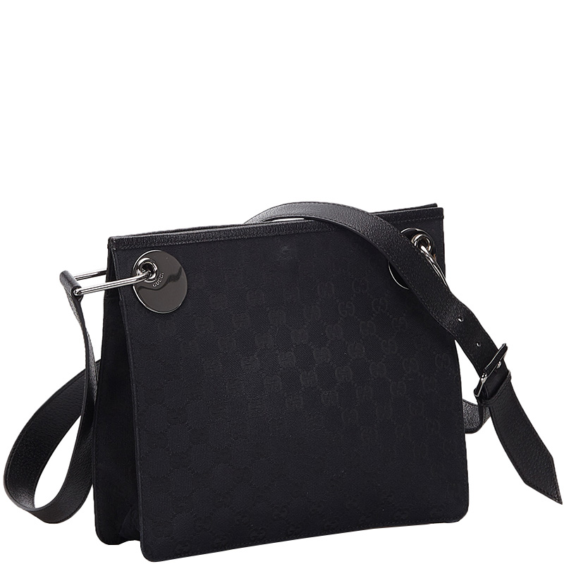 

Gucci Black GG Canvas Eclipse Crossbody Bag